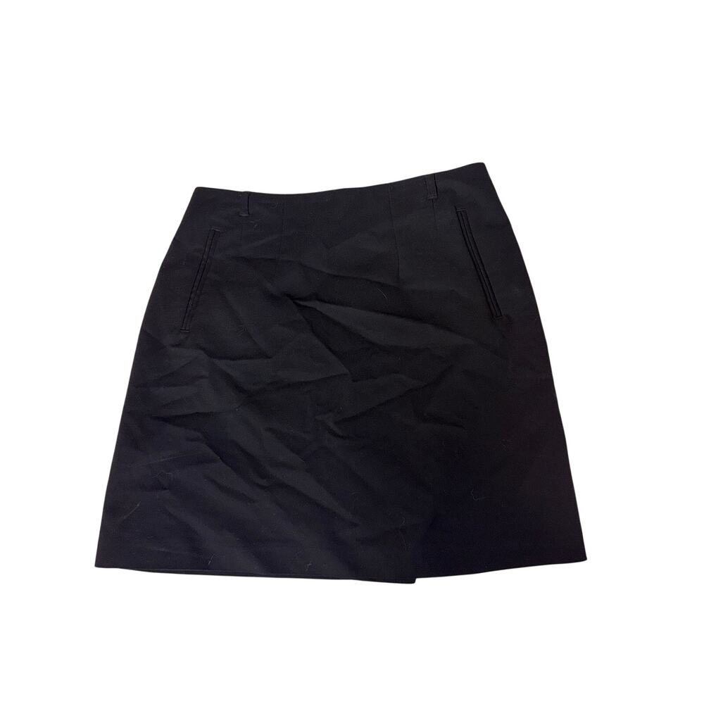 H&M Black Structured Mini Skirt Size 8 Women's